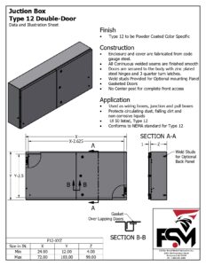UL Type 12 Dust & Drip Resistant Control Panel Cabinet