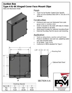 UL Type 4 & 4X Stainless steel Harsh Environment Enclosure