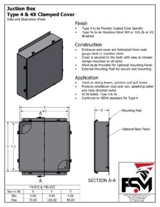 UL Type 4 & 4X Watertight Electrical Enclosure